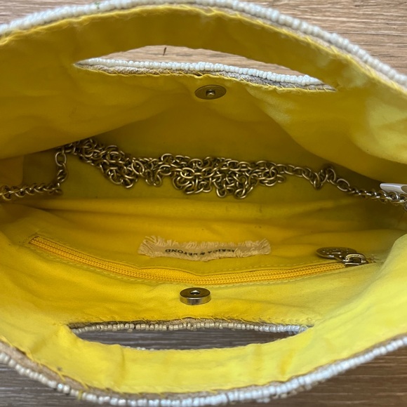 America & Beyond Lemon Beaded Clutch - Picture 4 of 4